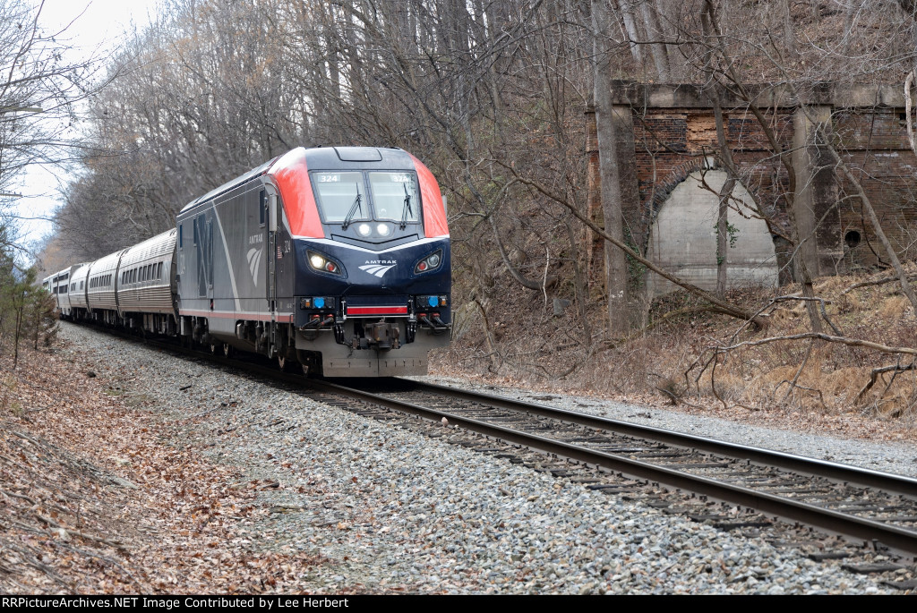 AMTK 324 on the Blue Ridge Grade